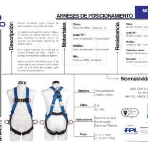 ARNES DE SEGURIDAD CON 3 ANILLOS A2P